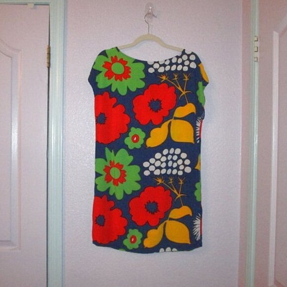 MARIMEKKO Maija KUKKATORI Mini Size XS DRESS Tunic SHIFT Retro MOD Target 70s - Picture 9 of 13